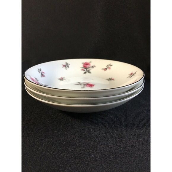 3 Pink Rose Chintz Berry Fruit Bowls Rosechintz By Meito Japan Dishes Porcelain - Picture 4 of 5